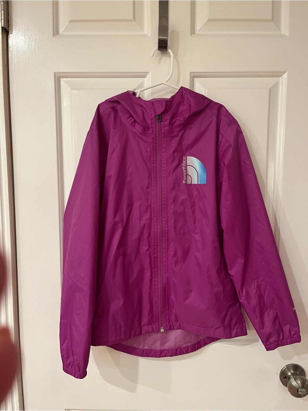 The North Face Kids Magenta Hooded Rain Jacket